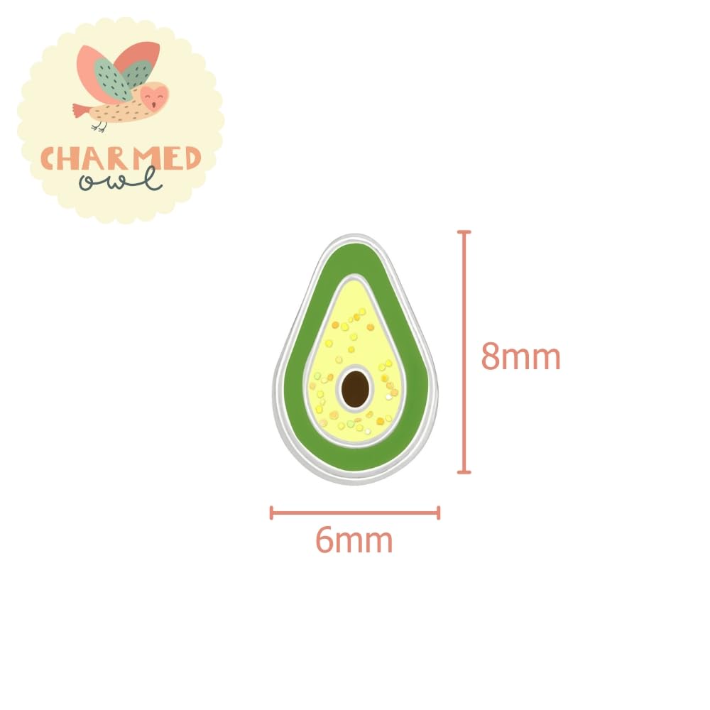 Avocado Fruit Stud Earrings - 925 Sterling Silver