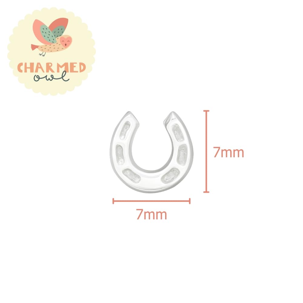 Silver Horseshoe Stud Earrings - 925 Sterling Silver
