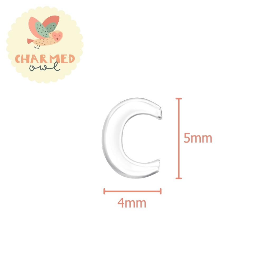 Letter C Initial Stud Earrings - 925 Sterling Silver