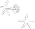 Silver Starfish Nautical Stud Earrings - 925 Sterling Silver