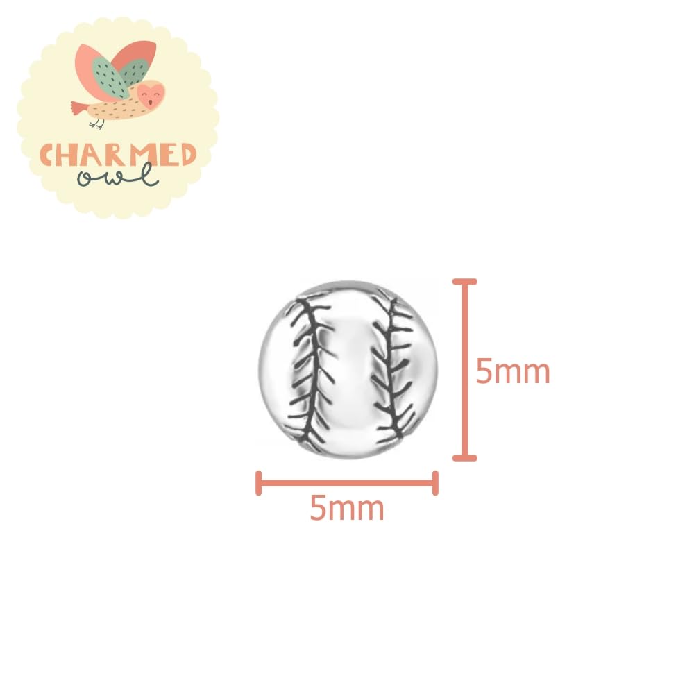 Silver Softballs Stud Earrings - 925 Sterling Silver