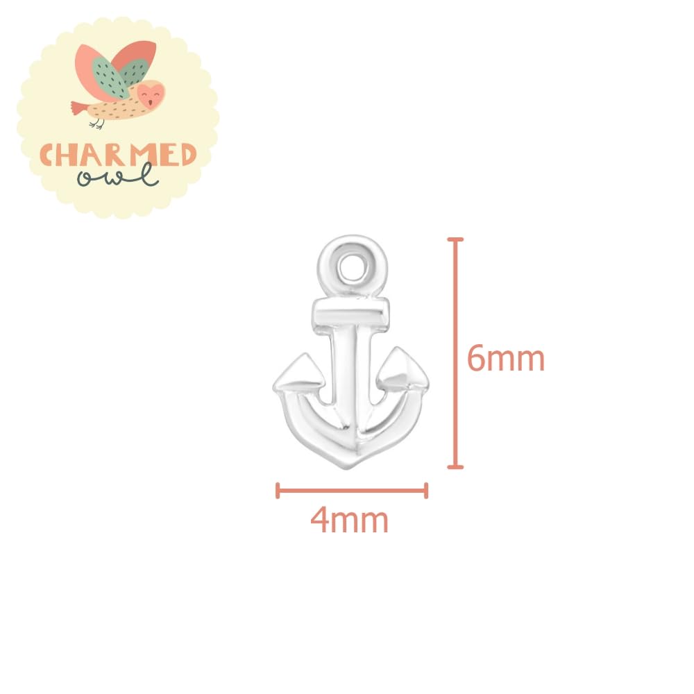 Silver Anchors Nautical Stud Earrings - 925 Sterling Silver