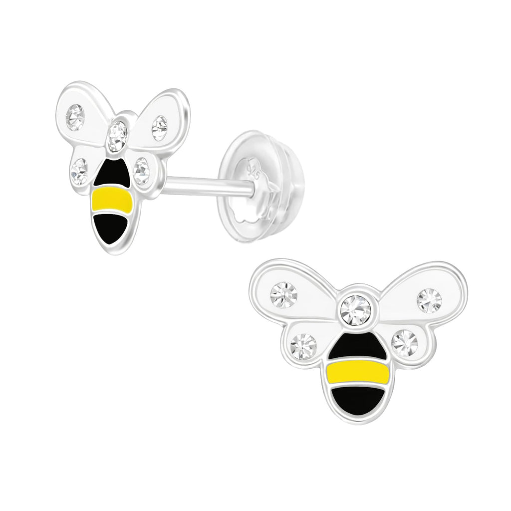 Bee Stud Earrings - 925 Sterling Silver