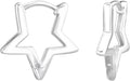 Star Huggie Hoop Earrings - 925 Sterling Silver