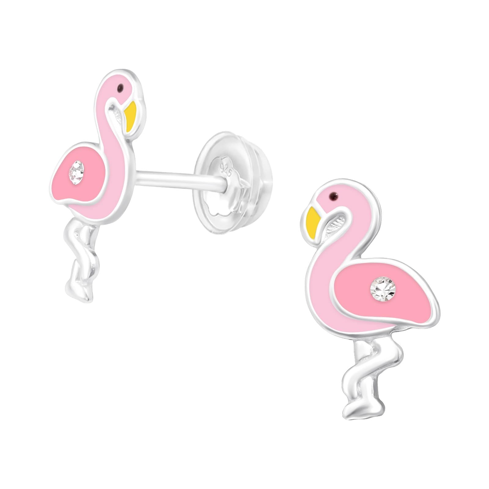 Flamingos Stud Earrings - 925 Sterling Silver