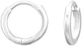 Silver 2mm Thick Huggie Hoop Earrings - 925 Sterling Silver