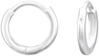 Silver 2mm Thick Huggie Hoop Earrings - 925 Sterling Silver