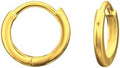 Gold 2mm Thick Huggie Hoop Earrings - 925 Sterling Silver
