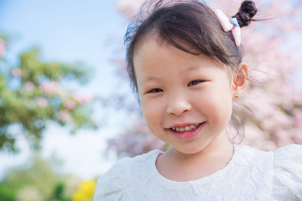 Bunny in Easter Egg Stud Earrings - 925 Sterling Silver