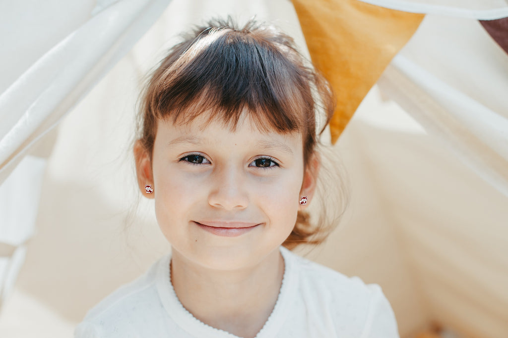 Red Fox Stud Earrings - 925 Sterling Silver