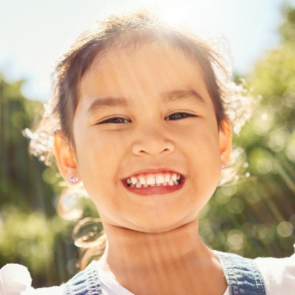 Pink Brontosaurus Dinosaur Stud Earrings - 925 Sterling Silver