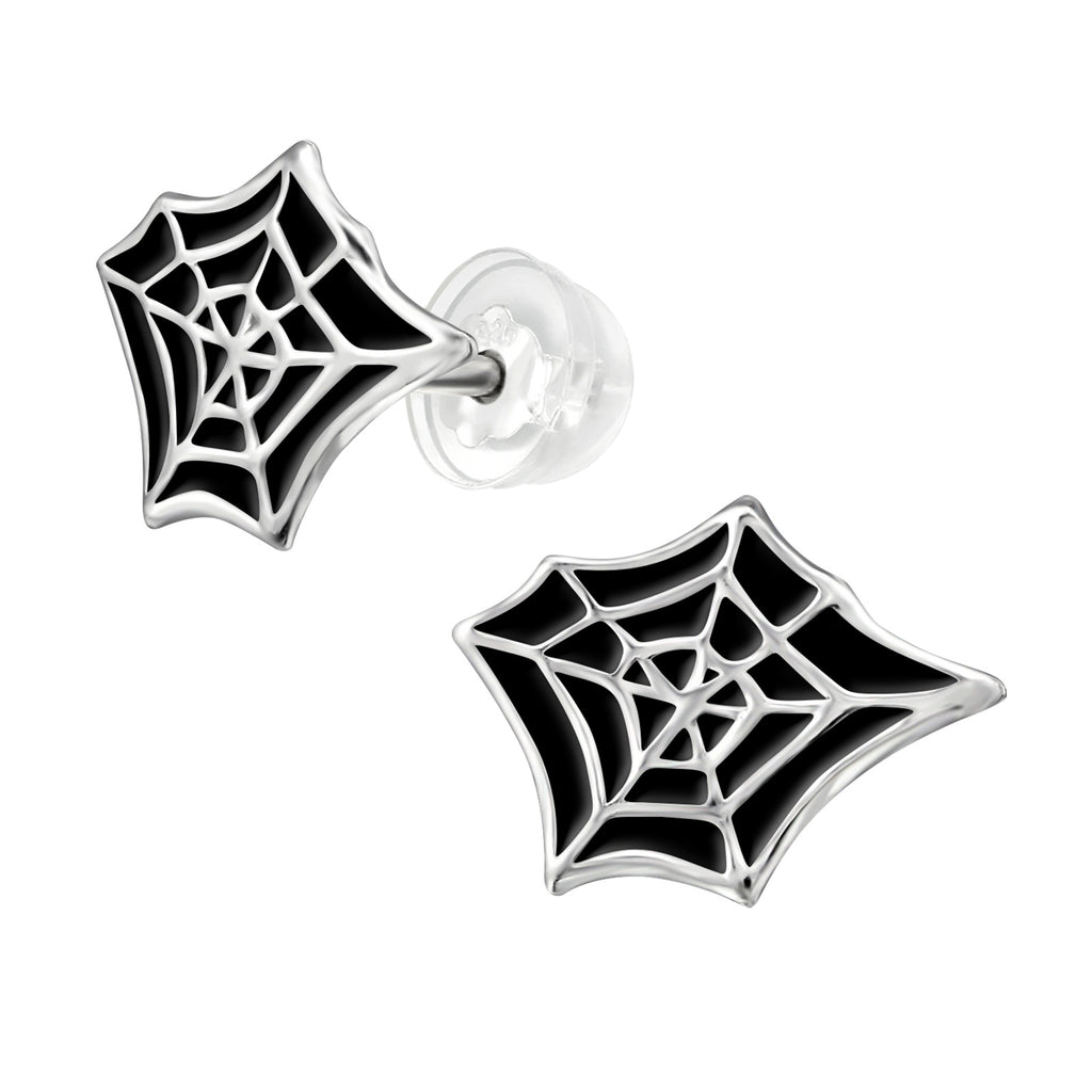 Spiderweb Stud Earrings - 925 Sterling Silver