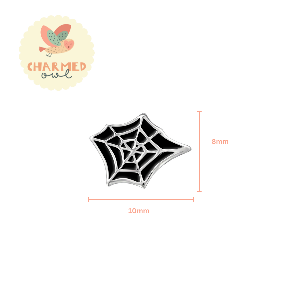 Spiderweb Stud Earrings - 925 Sterling Silver
