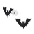 Black Bat Stud Earrings - 925 Sterling Silver