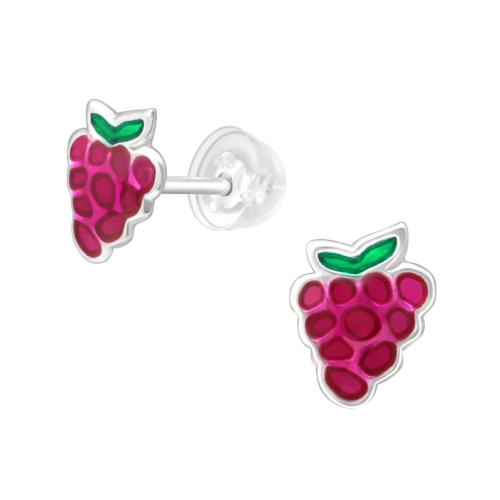 Grapes Stud Earrings - 925 Sterling Silver