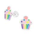 Cupcakes Stud Earrings - 925 Sterling Silver