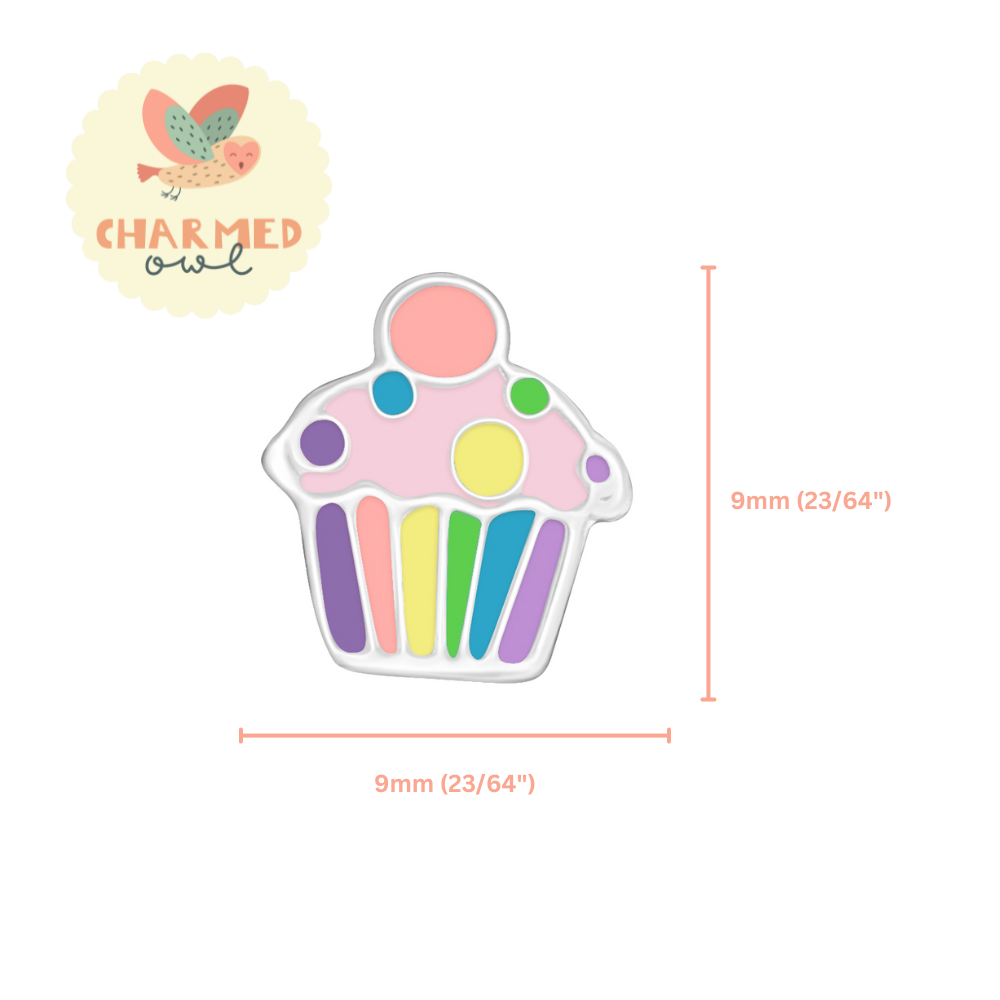 Cupcakes Stud Earrings - 925 Sterling Silver