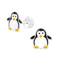Penguin Stud Earrings - 925 Sterling Silver