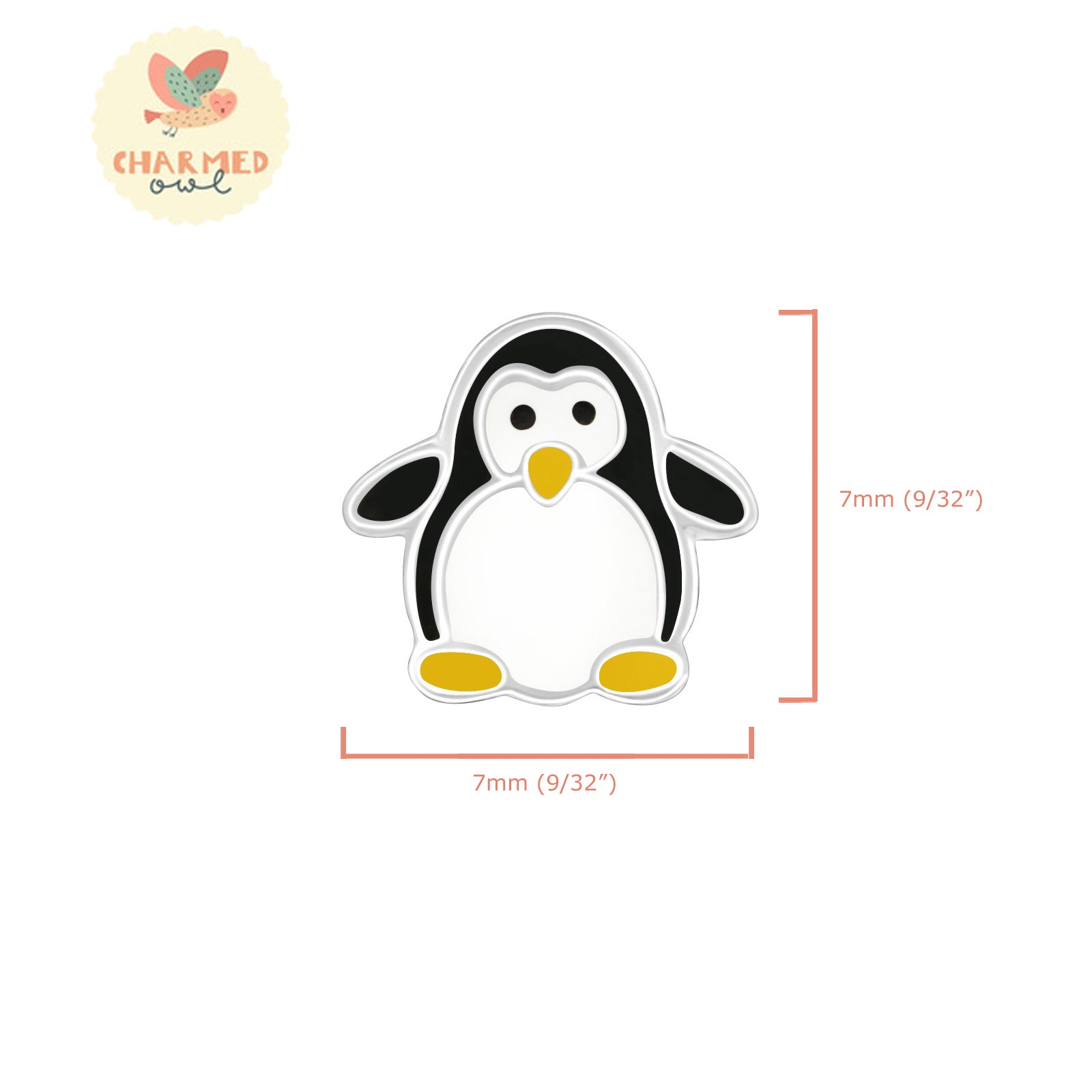 Penguin Stud Earrings - 925 Sterling Silver