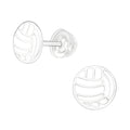 Volleyball Stud Earrings - 925 Sterling Silver