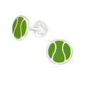 Tennis Ball Stud Earrings - 925 Sterling Silver