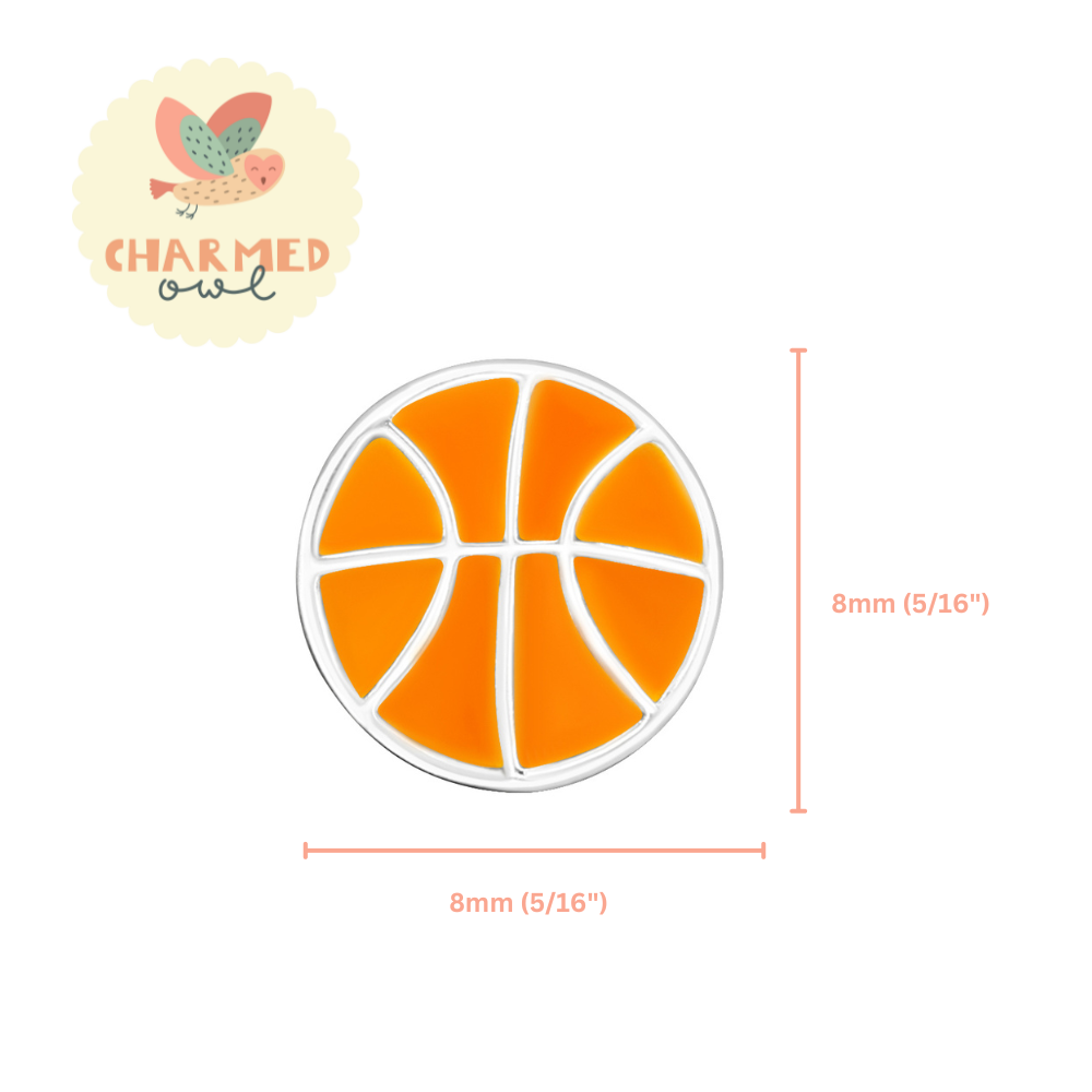 Basketball Stud Earrings - 925 Sterling Silver