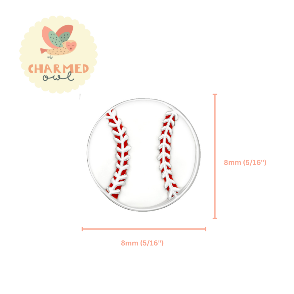 Baseball Stud Earrings - 925 Sterling Silver