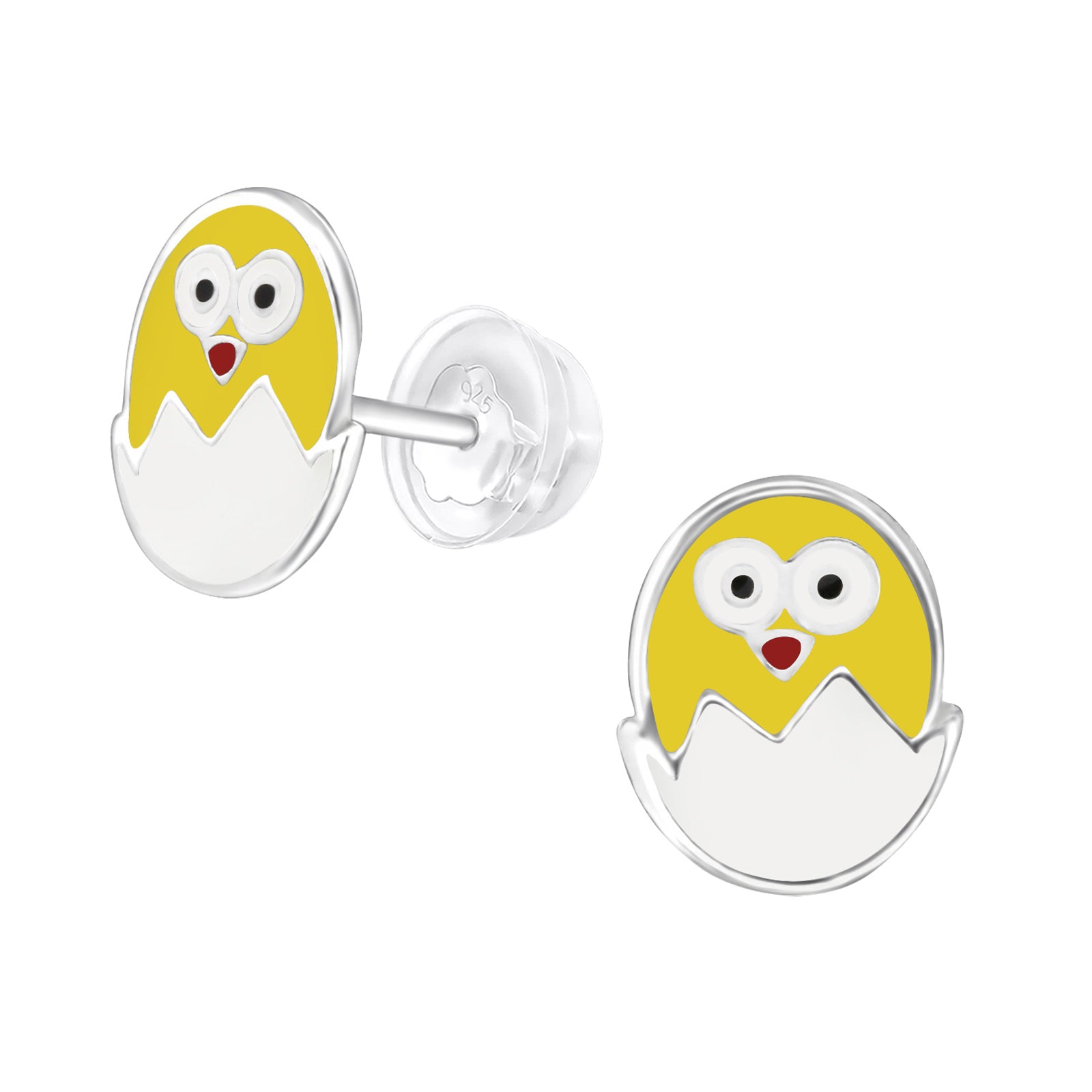 Chicks in Eggs Stud Earrings - 925 Sterling Silver