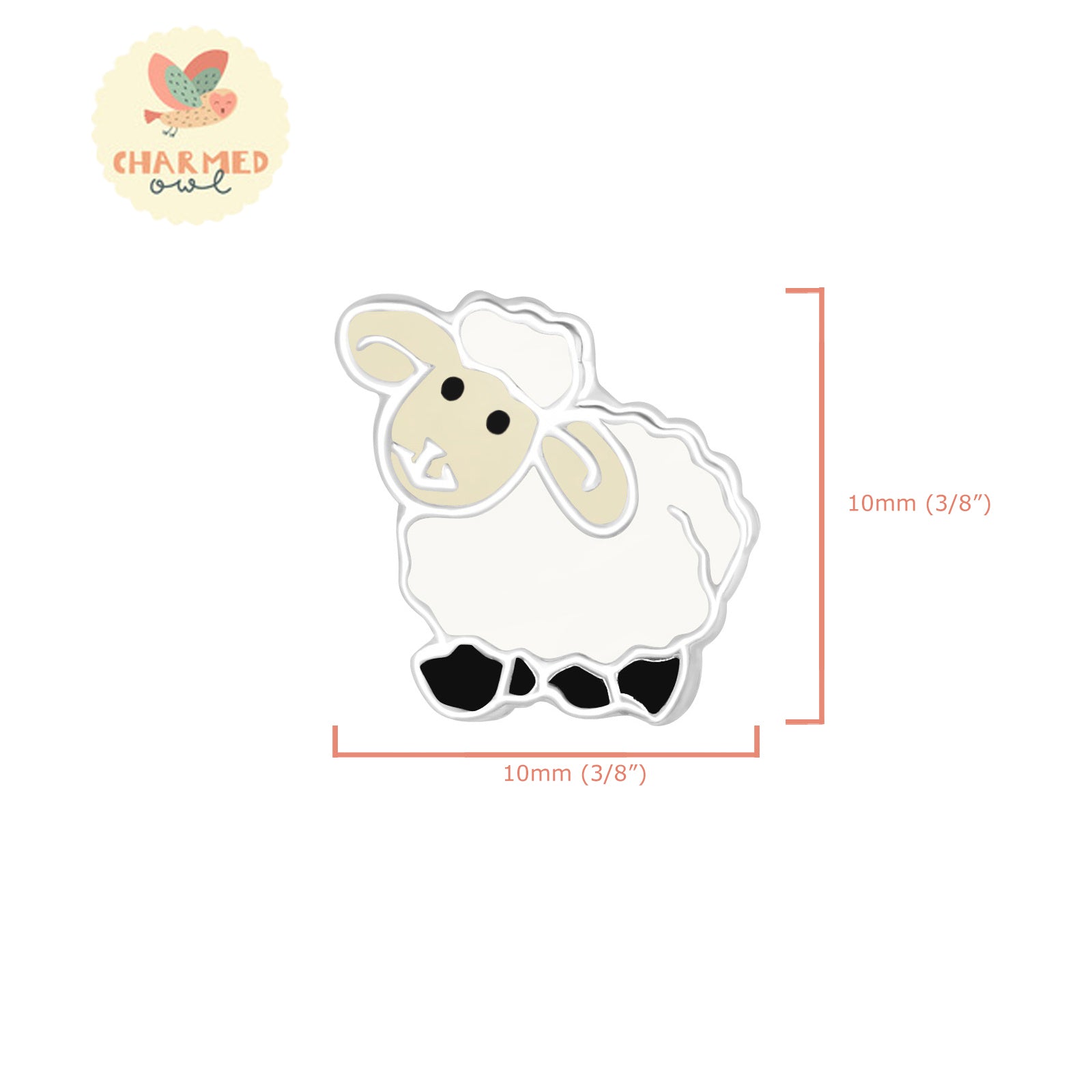Lambs Stud Earrings - 925 Sterling Silver