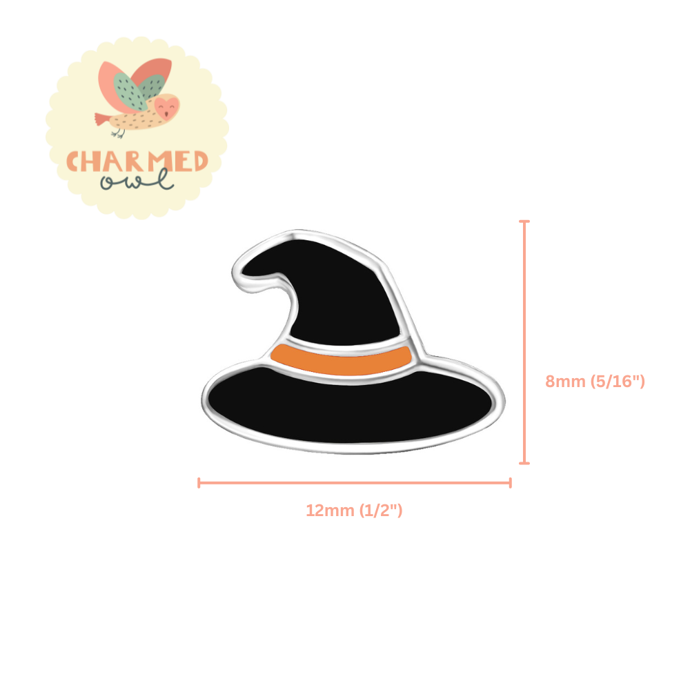 Witch Hat Stud Earrings - 925 Sterling Silver