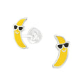Bananas Stud Earrings - 925 Sterling Silver