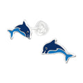 Dolphin Stud Earrings - 925 Sterling Silver