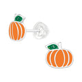 Pumpkin Stud Earrings - 925 Sterling Silver