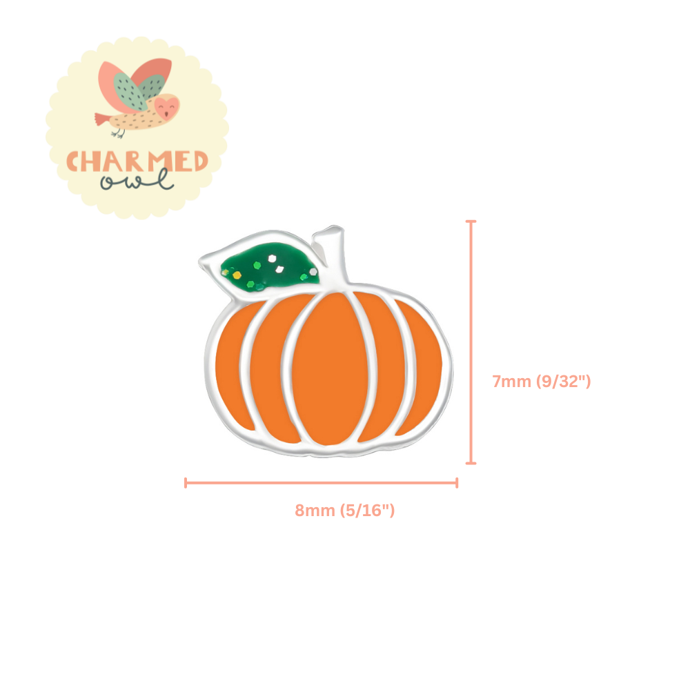 Pumpkin Stud Earrings - 925 Sterling Silver