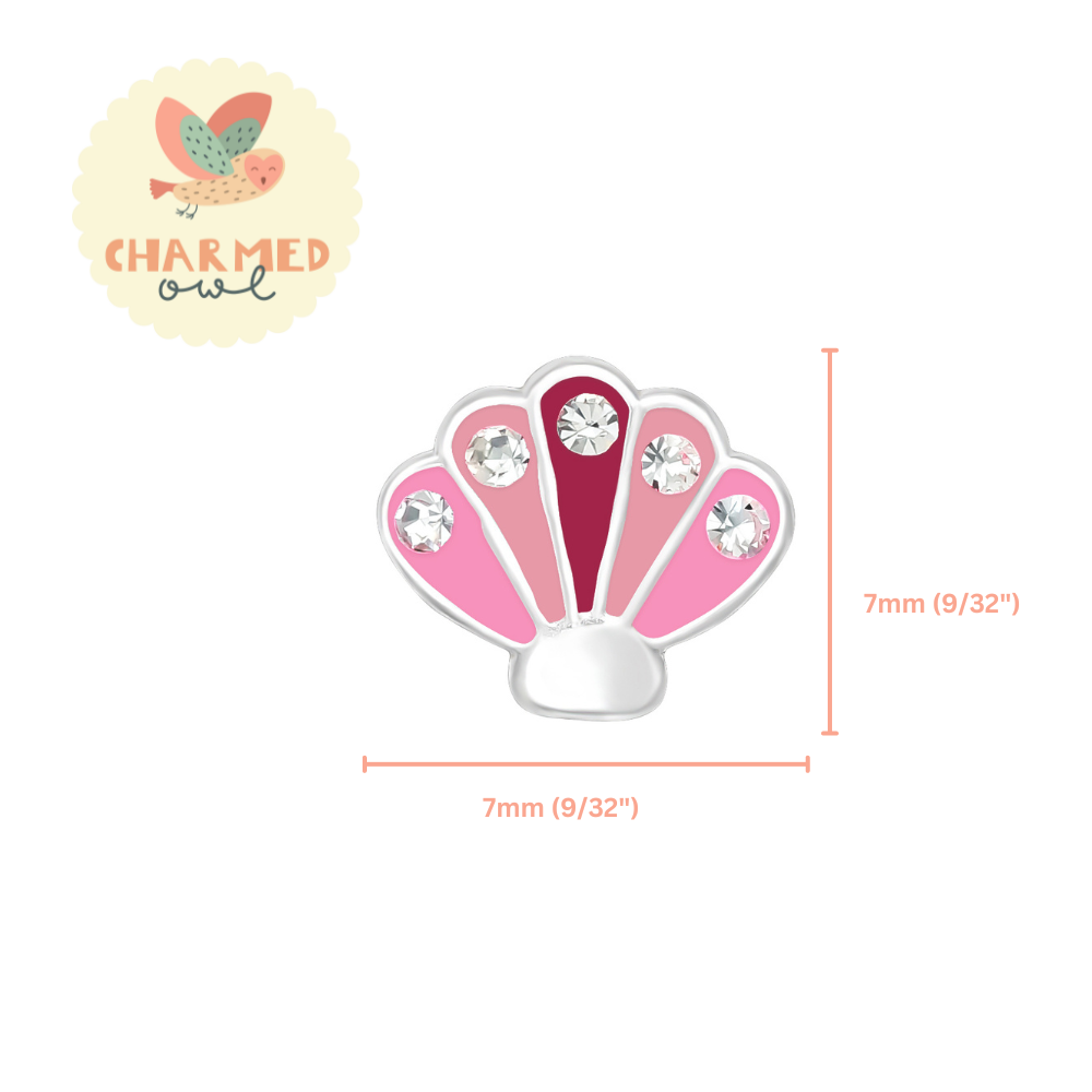 Pink Shells Stud Earrings - 925 Sterling Silver