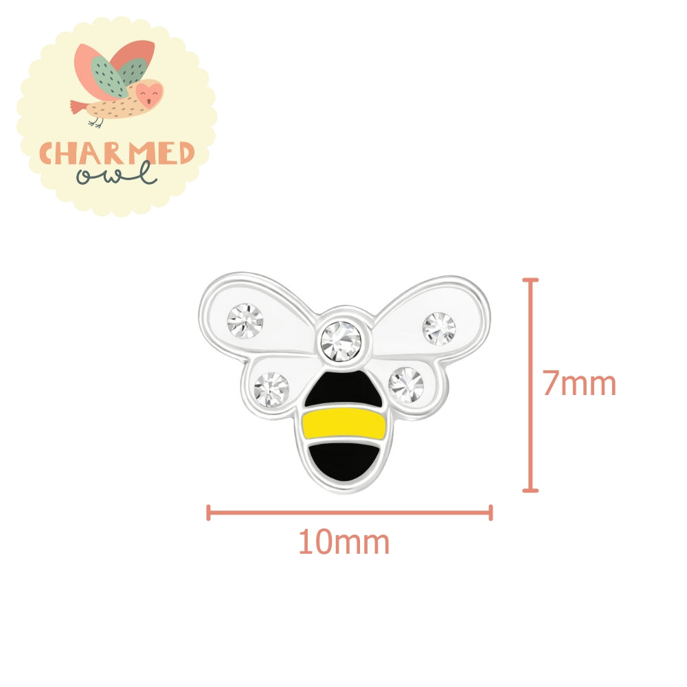 Bee Stud Earrings - 925 Sterling Silver