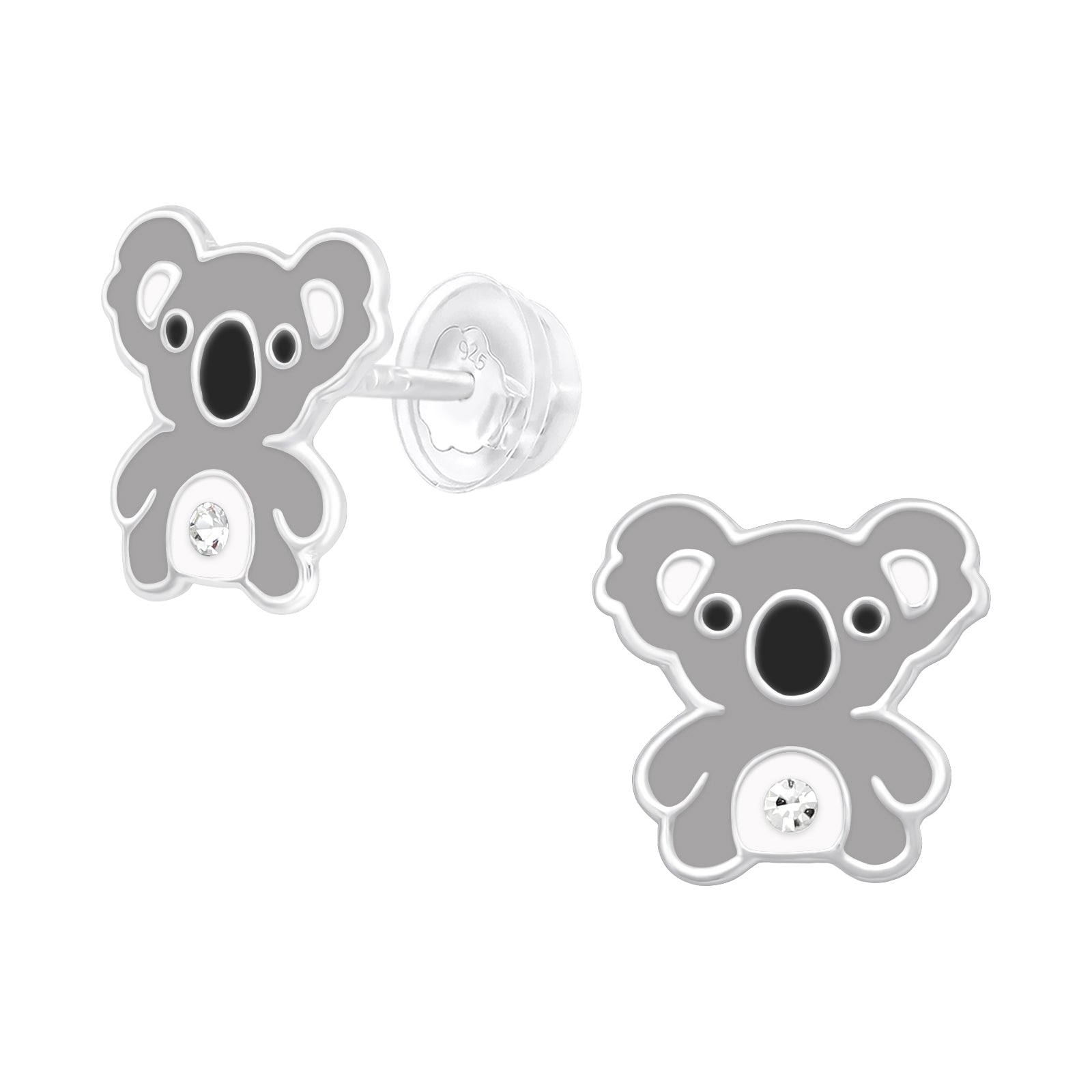 Koala Stud Earrings - 925 Sterling Silver