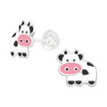 Cow Stud Earrings - 925 Sterling Silver