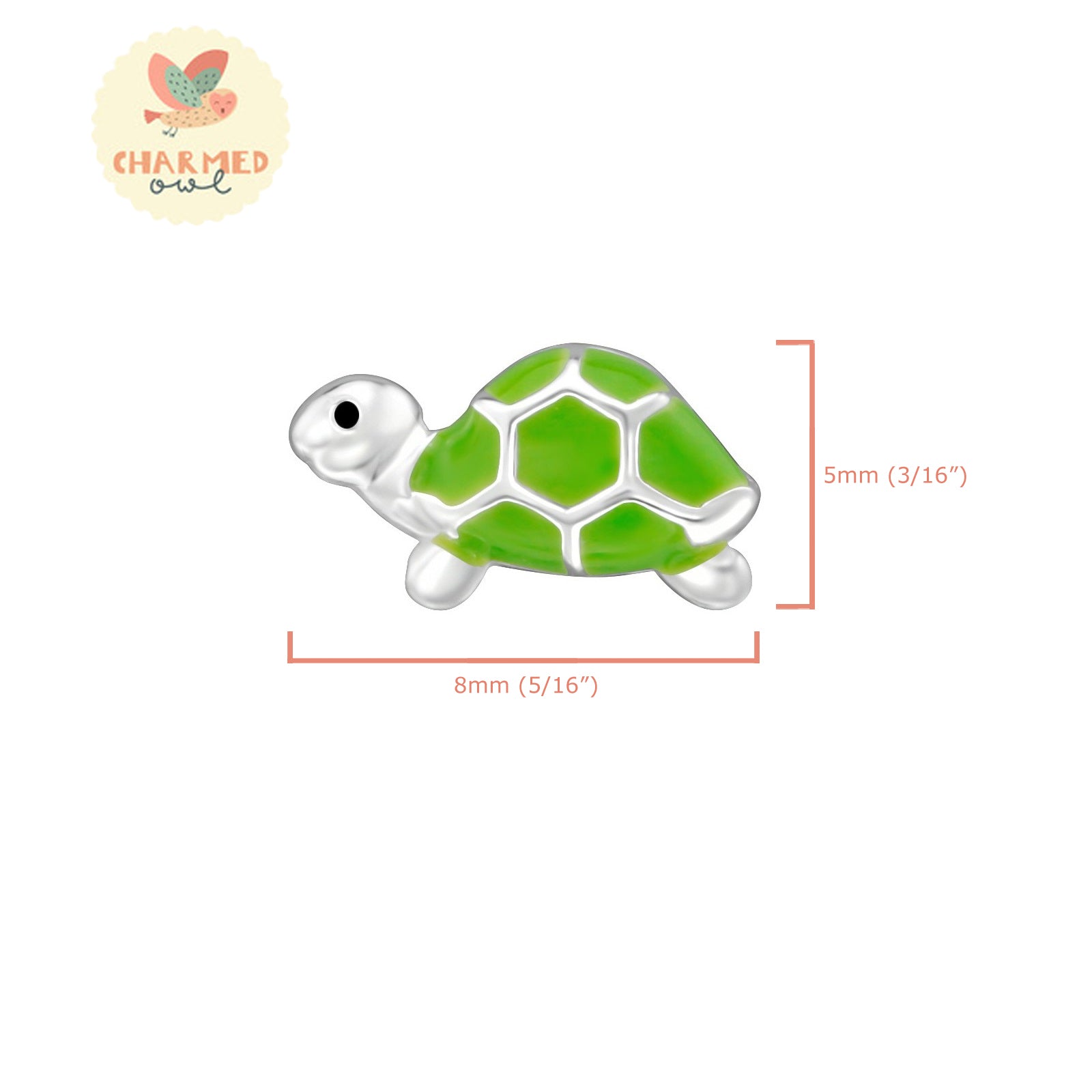 Turtle Stud Earrings - 925 Sterling Silver