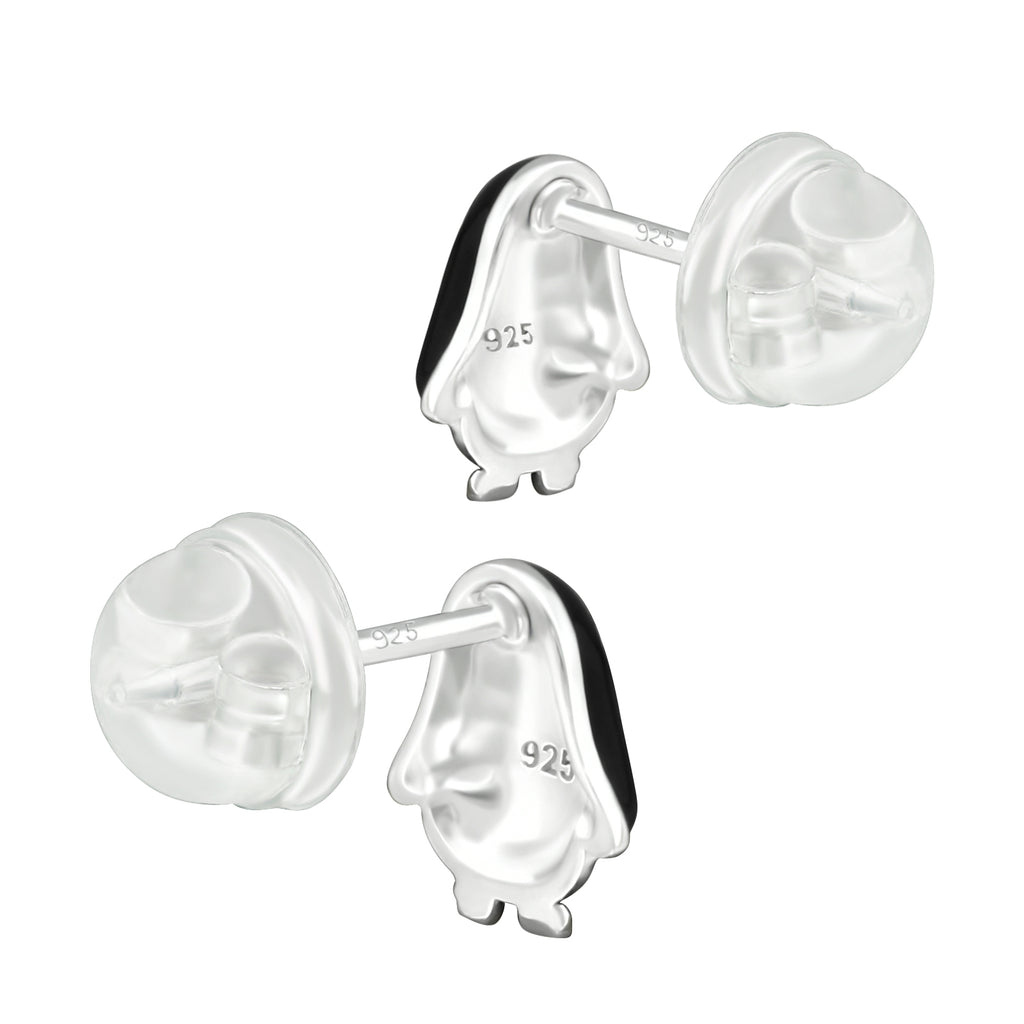 Penguin Sea Animal Stud Earrings - 925 Sterling Silver