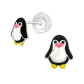 Penguin Sea Animal Stud Earrings - 925 Sterling Silver