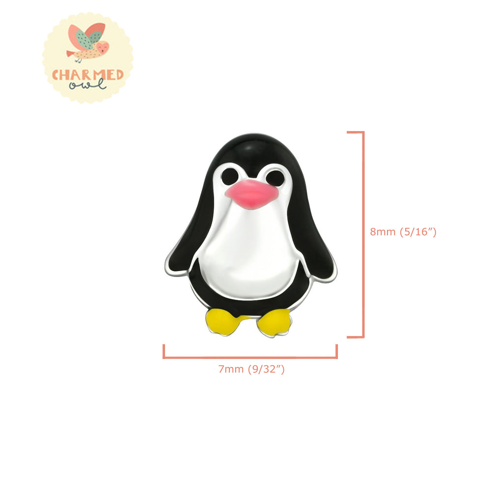 Penguin Sea Animal Stud Earrings - 925 Sterling Silver