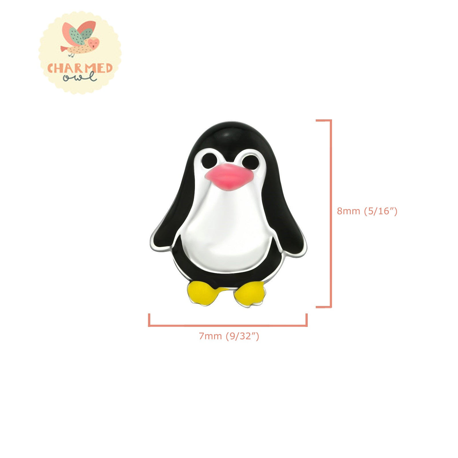 Penguin Sea Animal Stud Earrings - 925 Sterling Silver