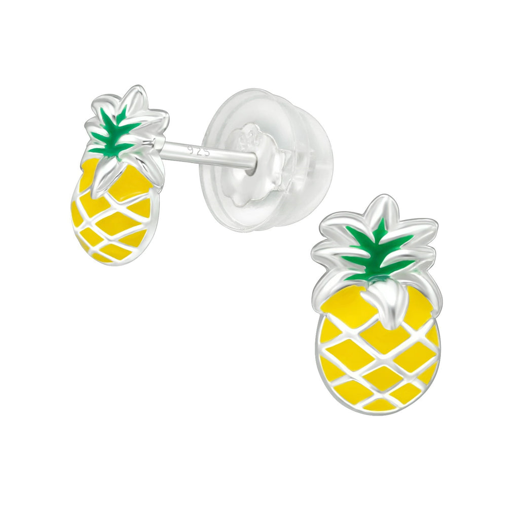 Pineapples Stud Earrings - 925 Sterling Silver