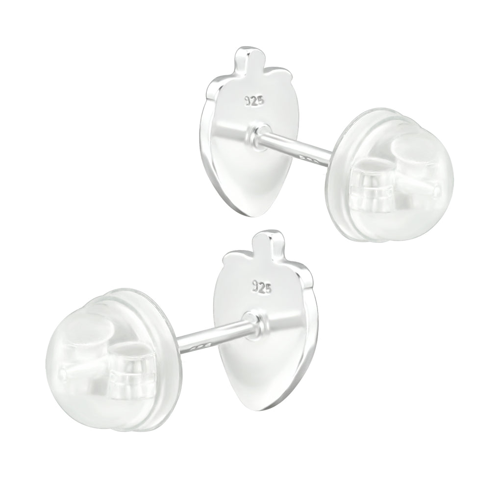 Strawberry Stud Earrings - 925 Sterling Silver