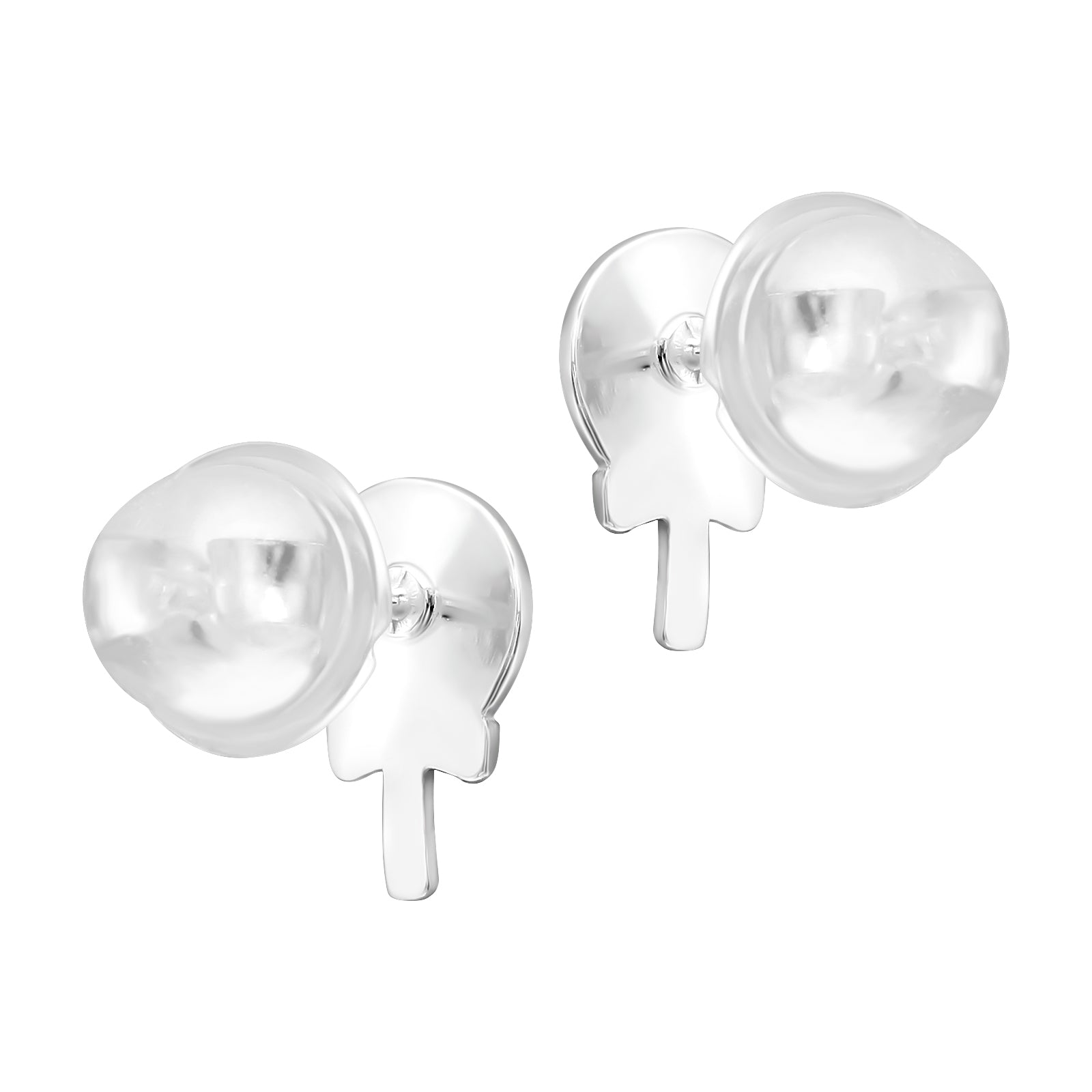 Pink Lollipop Stud Earrings - 925 Sterling Silver