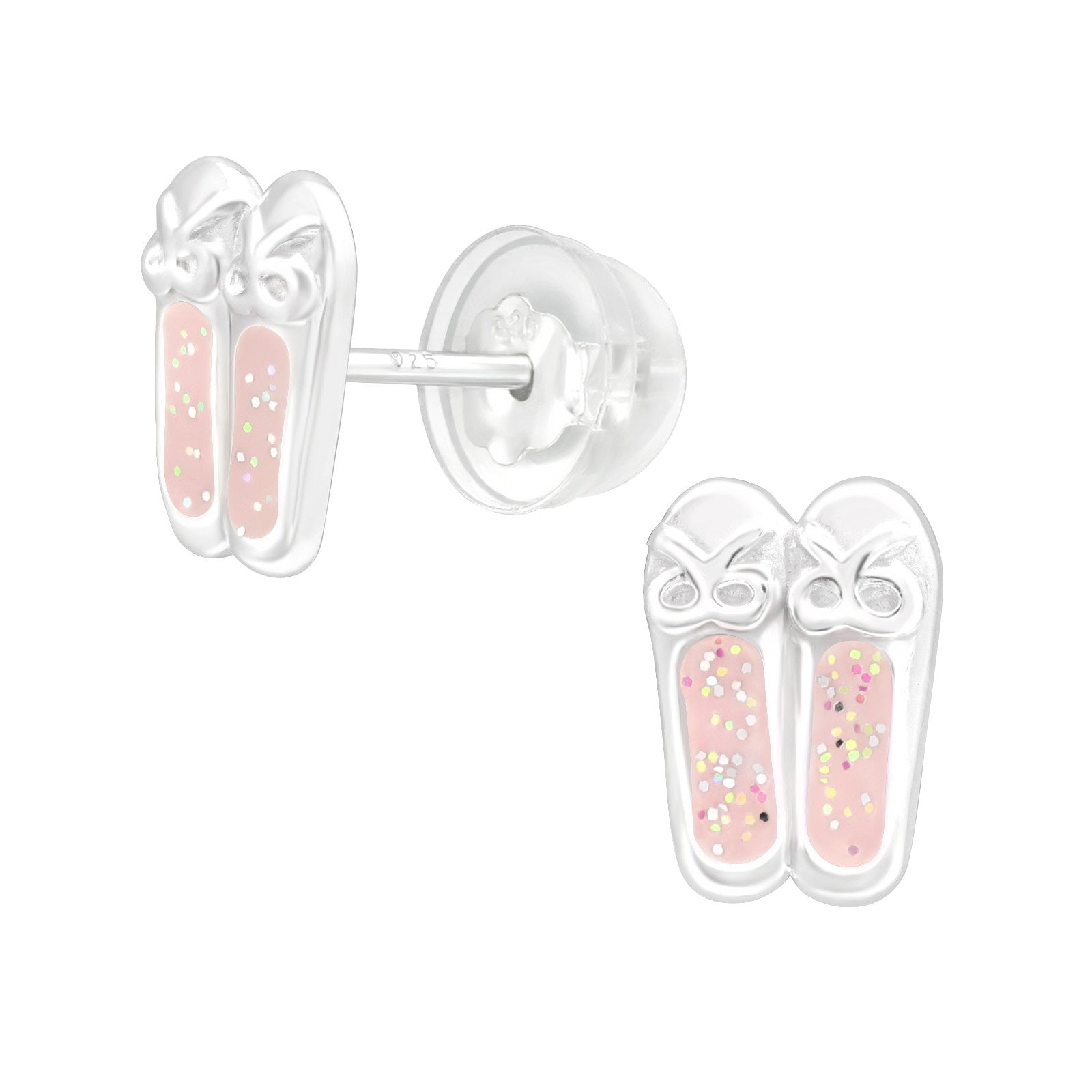 Ballet Slippers Stud Earrings - 925 Sterling Silver