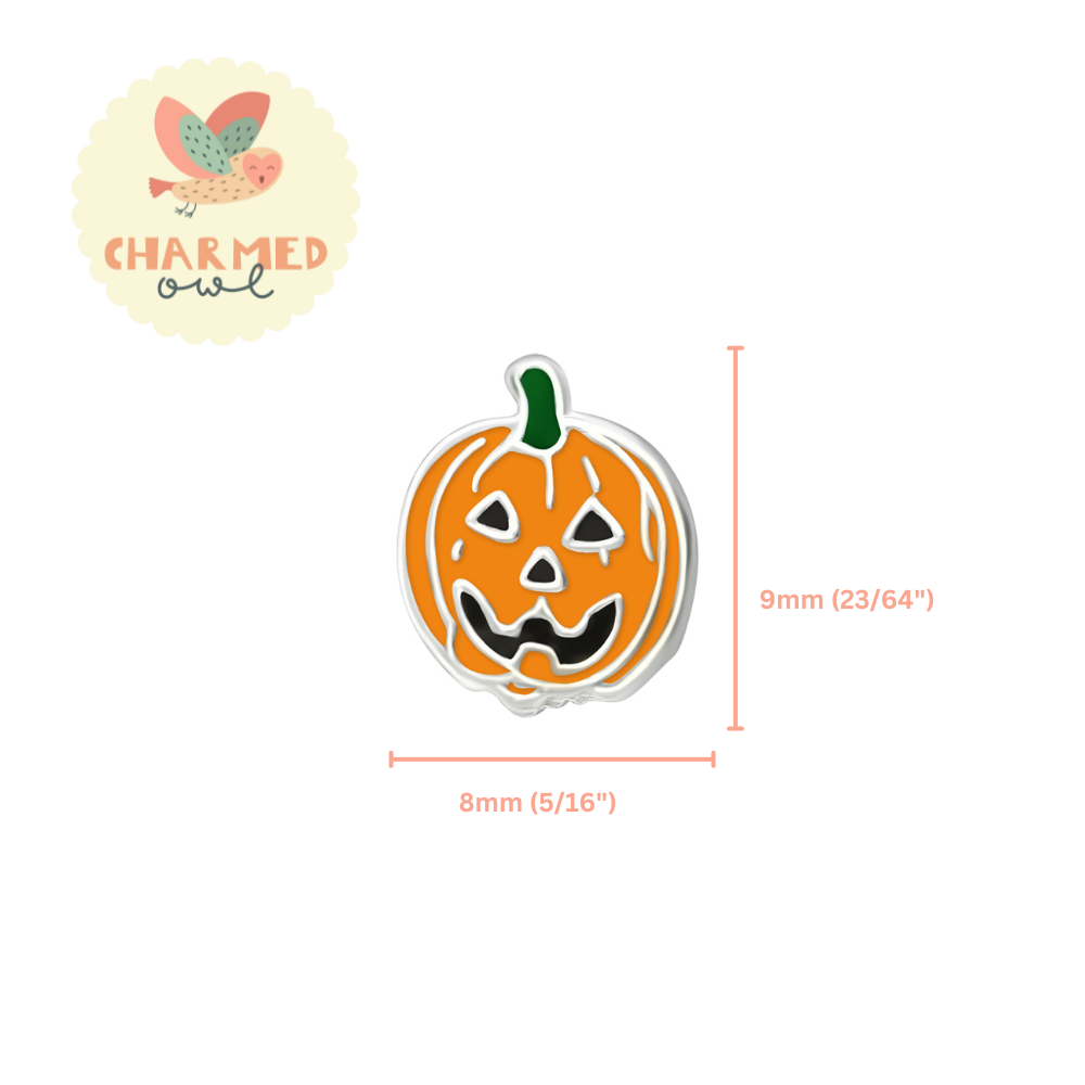 Jack O'Lantern Stud Earrings - 925 Sterling Silver